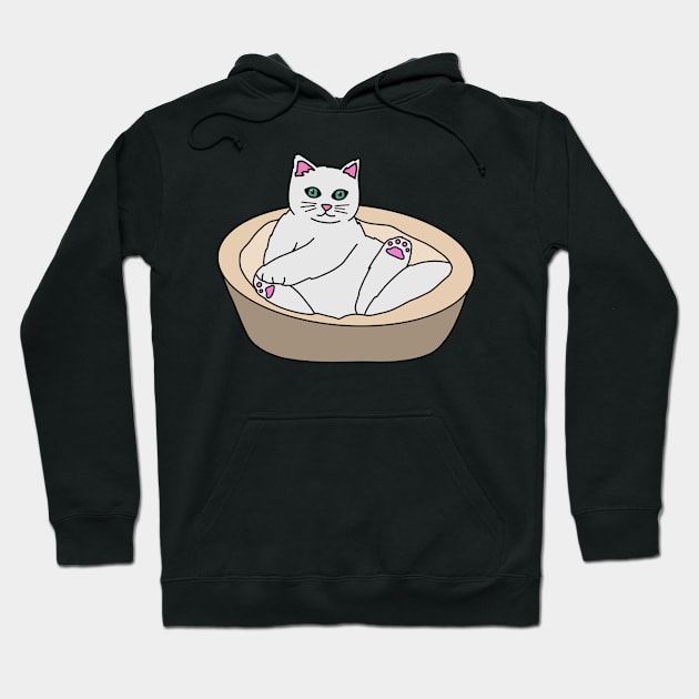 Cute Cat Hoodie by Kelly Louise Art